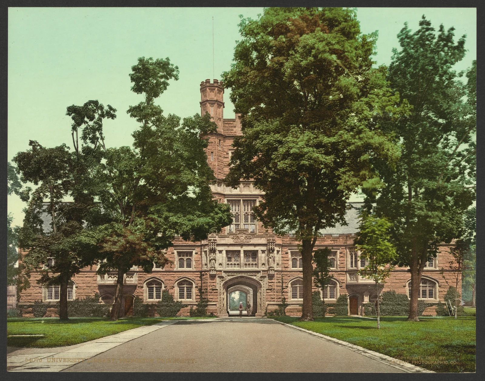 Universitätsbibliothek, Princeton University, Photochrom-Druck, 1903